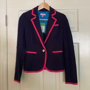BNWT Lily Pulitzer „Malibu“ blazer; true navy